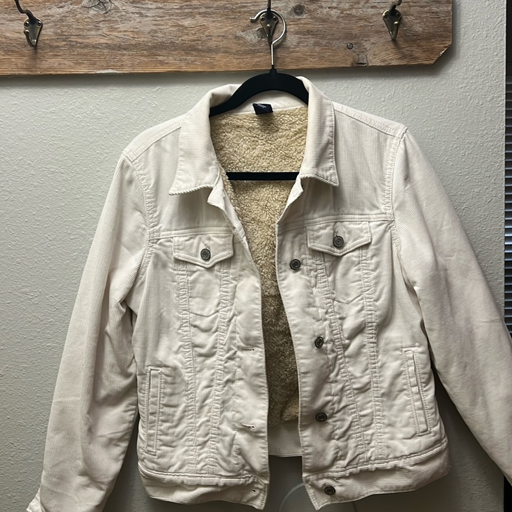 Vintage fur-lined corduroy jacket